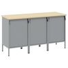 vidaXL Mobile da lavoro con ruota 3 pcs Rosso e Grigio 75 x 45 x 85 cm