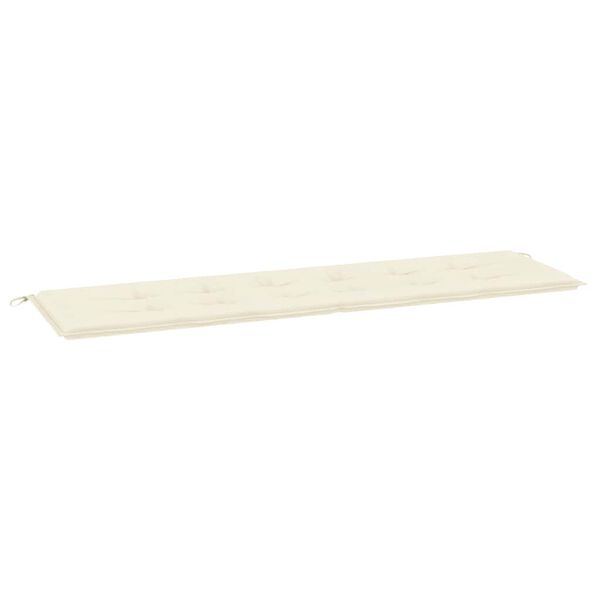 vidaXL Cuscino per Panca Crema 180x50x3 cm in Tessuto Oxford