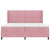 vidaXL Letto a molle con materasso Rosa 200 x 200 cm Poliestere