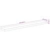 vidaXL Mensola Muro 140x20x2,5cm Rettangolare Legno Acacia Bordi Vivi