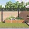 vidaXL Letto rialzato da giardino Marrone Chiaro 240 x 80 x 45 cm