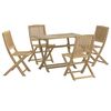 vidaXL Set da Pranzo per Giardino 5 pz in Legno Massello di Acacia