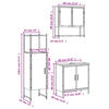 vidaXL Set Mobili da Bagno 3 pz Grigio Sonoma in Legno Multistrato