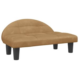 vidaXL Lettino per Cani Marrone 70x52x30 cm in Velluto