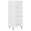 vidaXL Credenza Bianco Lucido 34,5x32,5x90 cm in Legno Multistrato