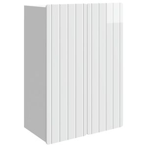vidaXL Mobiletto a muro Bianco Lucido 66 x 34,5 x 92 cm