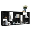 vidaXL Libreria Nera 67x24x161 cm in Legno Multistrato