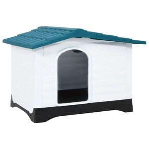 vidaXL Casetta per Cani Blu 90,5x68x66 cm in Polipropilene