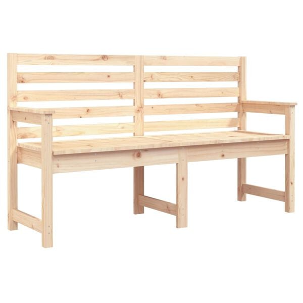 vidaXL Panca da Giardino 159,5x48x91,5 cm in Legno Massello di Pino