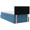vidaXL Letto con Contenitore Blu Scuro 100 x 200 cm Velluto