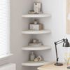 vidaXL Mensole Angolari 4 pz Rovere e Bianco 35x35x3,8 cm in MDF