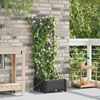 vidaXL Vaso da giardino Nero 40 x 40 x 126 cm Acciaio