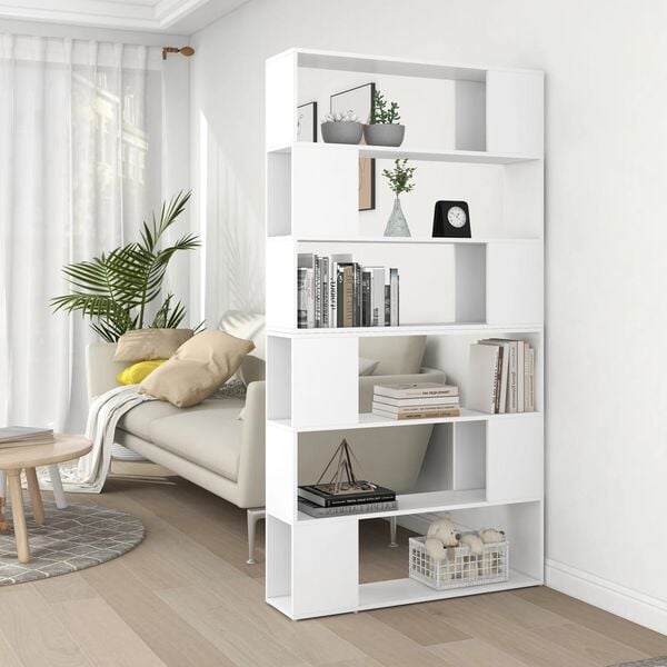 vidaXL Libreria/Divisorio Stanza Bianco 100x24x188 cm