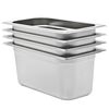 vidaXL Contenitori Gastronorm 4 pz GN 1/3 150 mm in Acciaio Inox
