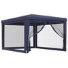 vidaXL Tenda per Feste con 4 Pareti Laterali in Rete Blu 3x4 m HDPE