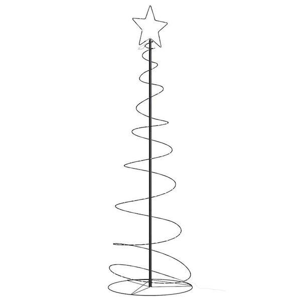 vidaXL Albero di Natale a LED 120 LED Bianco Caldo 180 cm