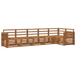 vidaXL Set divano sezionale 6 pcs Naturale Legno di Acacia Massello