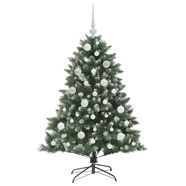 vidaXL Albero di Natale artificiale con 150 LED Verde 120 cm