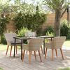 vidaXL Set da pranzo Grigio chiaro Poly Rattan