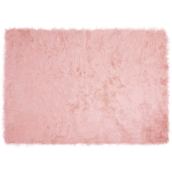 vidaXL Tappeto Pecora Tafalla Rosa 140 x 200 cm Poliestere