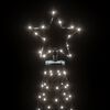 vidaXL Albero di Natale con Palo in Metallo 500 LED Bianco Freddo 5 m