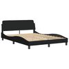 vidaXL Letto con Materasso Dover Nero 140x200 cm in Tessuto