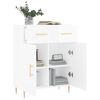 vidaXL Credenza 69,5x34x90 cm in Legno Multistrato Bianco Lucido