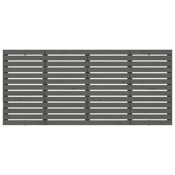 vidaXL Testiera da Parete Grigia 206x3x91,5 cm Legno Massello di Pino