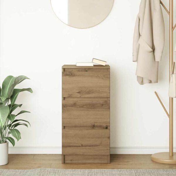 vidaXL Credenza Rovere Artigianale 37,5x35x76 cm in Legno Multistrato