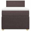vidaXL Giroletto a Molle con Materasso Marrone Scuro 80x200 cm Tessuto