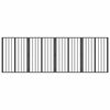 vidaXL Cancello per cani 4 pz Nero 60 x 80 cm Acciaio zincato