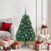 vidaXL Albero di Natale artificiale Verde 120 cm PVC e Metallo
