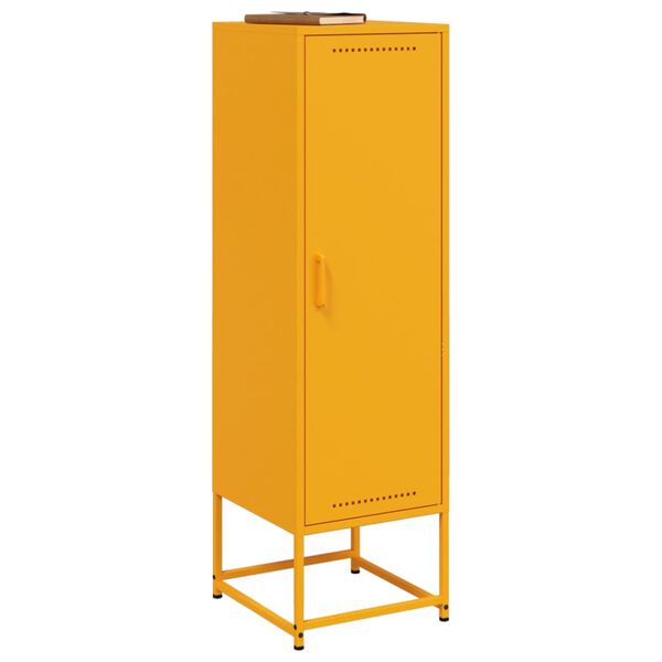 vidaXL Credenza Giallo Senape 36x39x123 cm in Acciaio