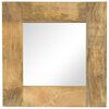 vidaXL Specchio in Legno Massello di Mango 50x50 cm