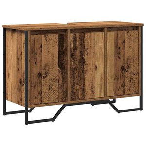 vidaXL Armadio per Lavabo da Bagno Legno vecchio 91 x 35 x 60 cm