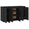 vidaXL Credenza Nera 120x41x75 cm in Truciolato