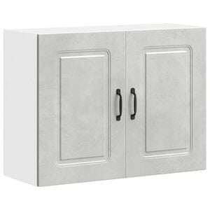 vidaXL Pensile da Cucina Kalmar Grigio Cemento in Legno Multistrato