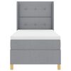 vidaXL Letto a molle con materasso Grigio chiaro 80 x 200 cm Tessuto