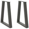 vidaXL Gambe per tavolo da pranzo a forma di V 2 pz Antracite 50x(72-73,3) cm Acciaio