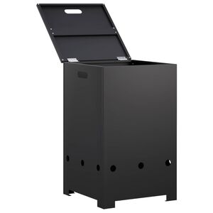 vidaXL Copribombola per propano 40 x 40 x 66 cm Acciaio Nero