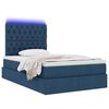 vidaXL Letto con contenitore e LED Blu 120 x 200 cm Poliestere