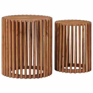 vidaXL Set tavolini con archiviazione Marrone 40 x 40 x 45 cm