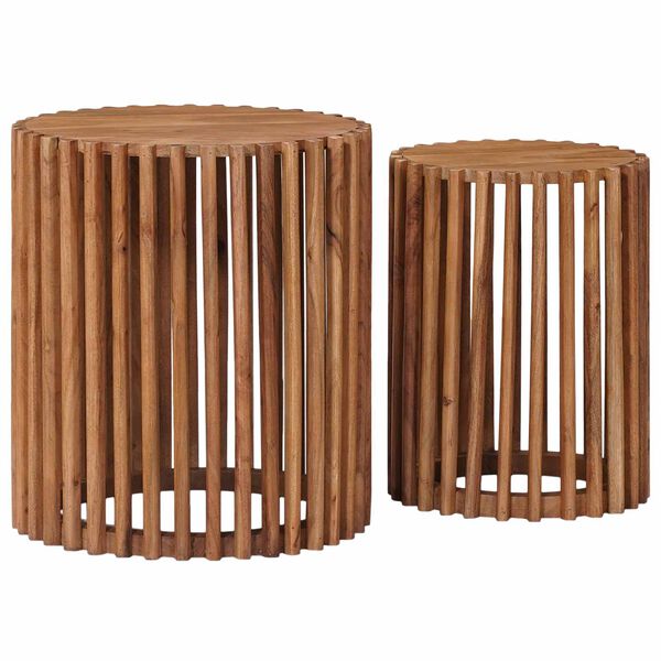 vidaXL Set tavolini con archiviazione Marrone 40 x 40 x 45 cm