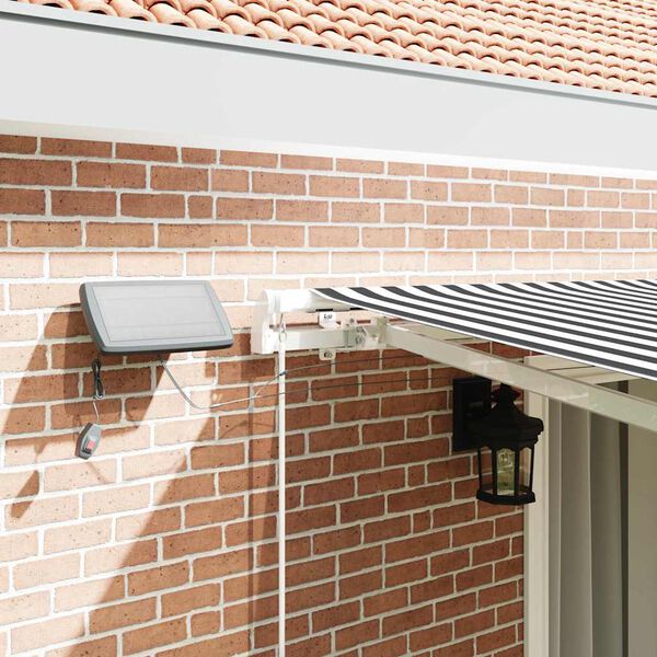 vidaXL Tenda da Sole Retrattile Manuale con LED Antracite e Bianco