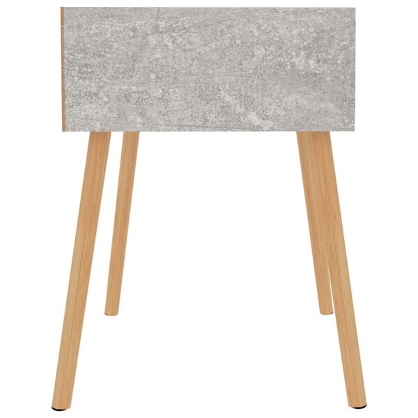 vidaXL Comodino Grigio Cemento 40x40x56 cm in Legno Multistrato
