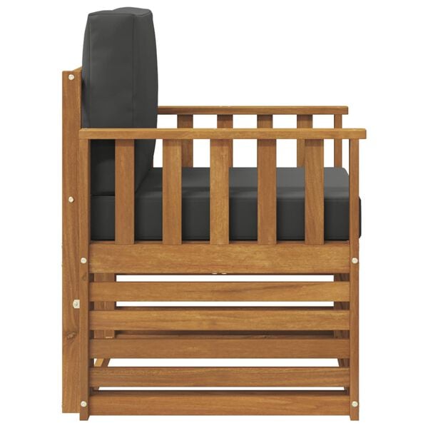 vidaXL Set di divani da esterno Legno di Acacia Massello e Poliestere