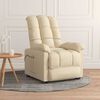 vidaXL Poltrona Massaggiante Elettrica Crema in Tessuto