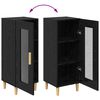 vidaXL Credenza Rovere Nero 34.5 x 32.5 x 90 cm Legno multistrato