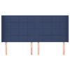 vidaXL Testiera ad Orecchio Blu 163x16x118/128 cm in Tessuto