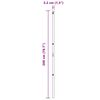 vidaXL Pali per Recinzione 7 pcs Grigio Ø32mm 200 cm Acciaio zincato